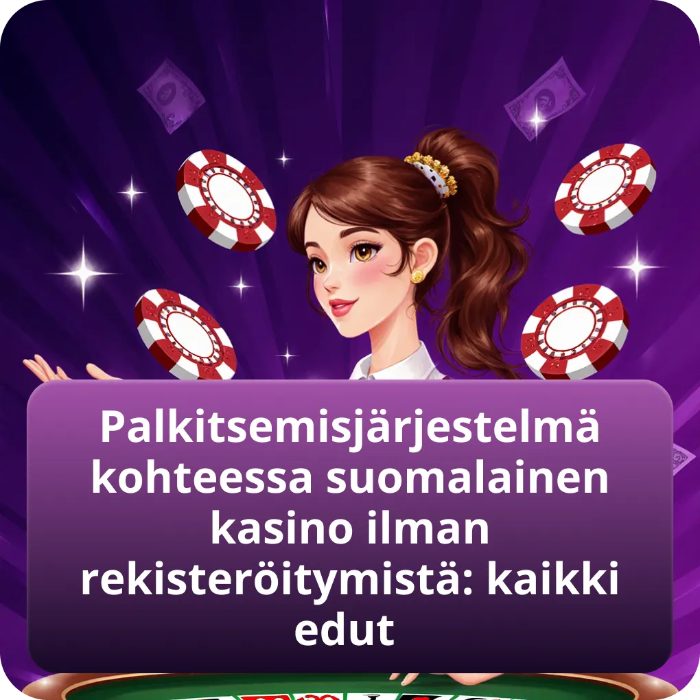 Palkitsemisjärjestelmä kohteessa suomalainen kasino ilman rekisteröitymistä: kaikki edut